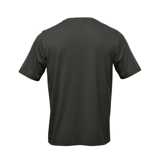 Black t-shirt on a white background