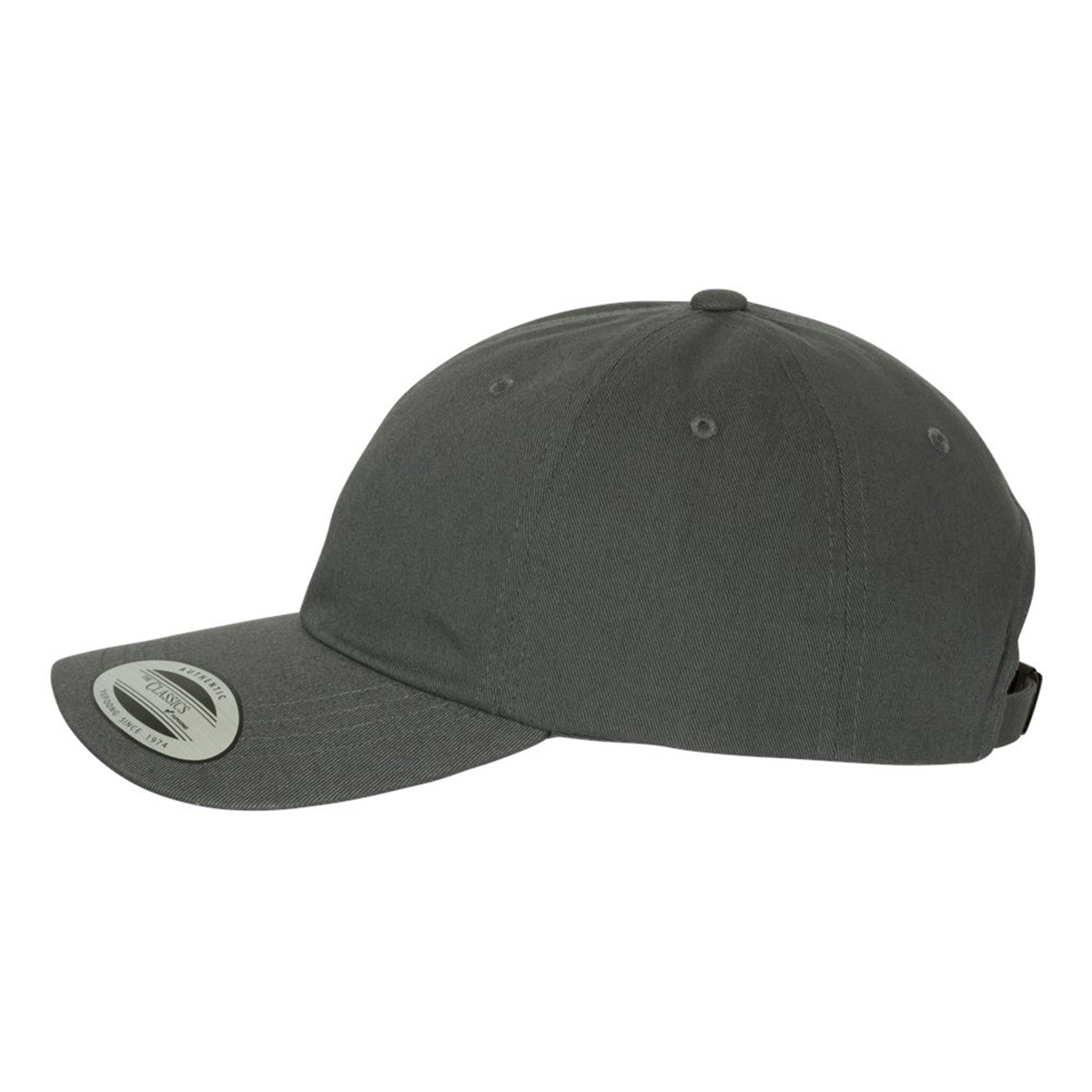 Gray baseball cap on a white background
