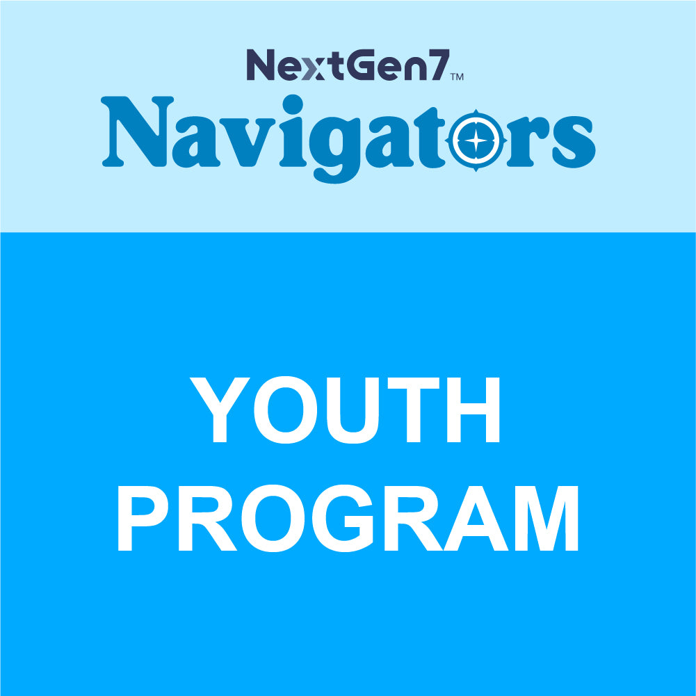 NextGen7 Navigators Youth Program logo on a blue background